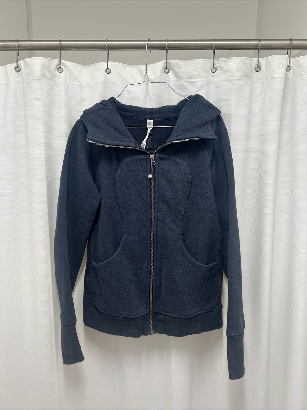 Women's Dark Grey Full-Zip Scuba Zip Hoody Jacket